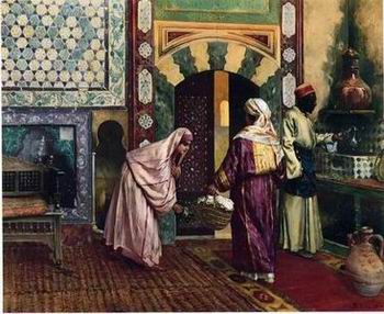 Arab or Arabic people and life. Orientalism oil paintings  373